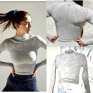 NWOT Free People Movement Good Karma Hi Neck Layering Long-sleeve Top Ic…